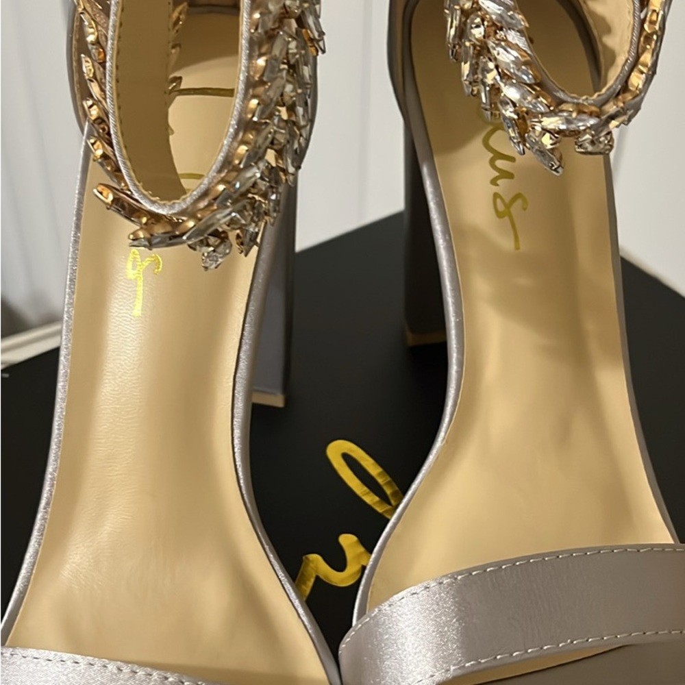 Lulu's Silver Crystal Embellished Heels